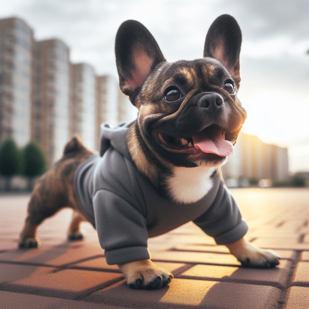 French Bulldog Corgi Mix doing exercise